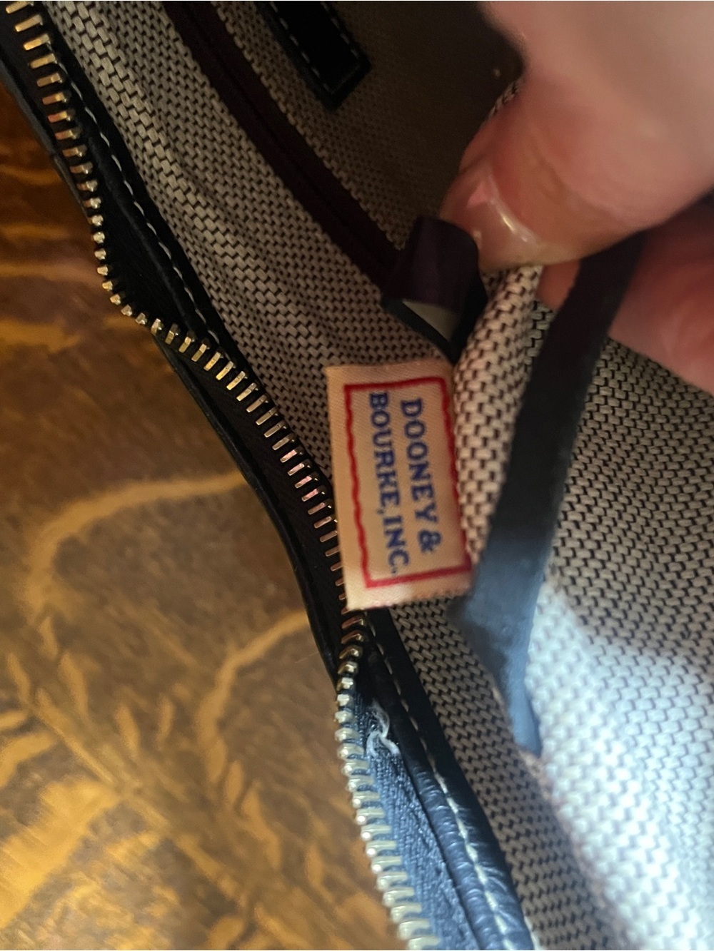 Dooney & Bourke Black Pebbled Leather Shoulder Hobo with Contrast Stitching - Picture 8 of 8
